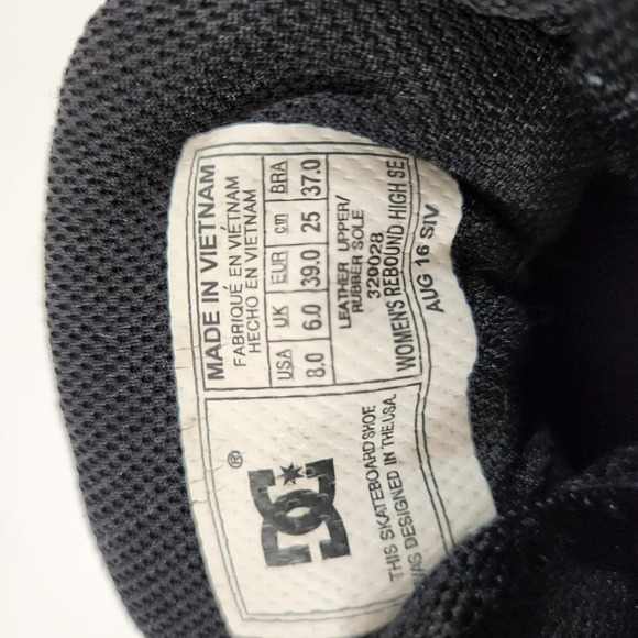 DC Women's  Rebound High SE Skate Shoes Sneakers Size 8 - Picture 5 of 11
